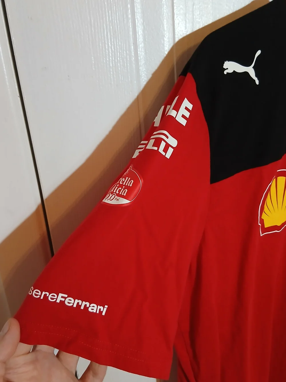 Puma Red and Black Ferrari Team Short Sleeve Shirt - Picture 6 of 10